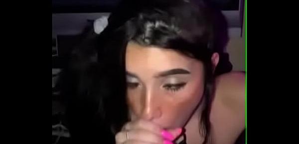  girl with beautiful eyes that gives a delicious blowjob